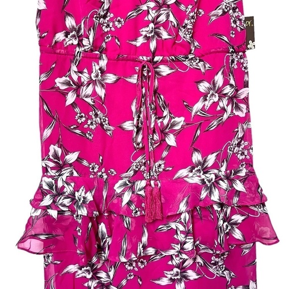 TAYLOR Long Formal Dress Sleeveless Fuchsia Black and Cream Size 10 NWT - Picture 7 of 11